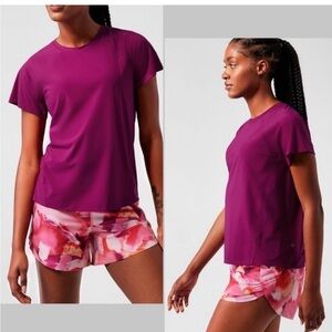 Athleta Run With It 3.5” Shorts in Pink Print NEW NWT XL